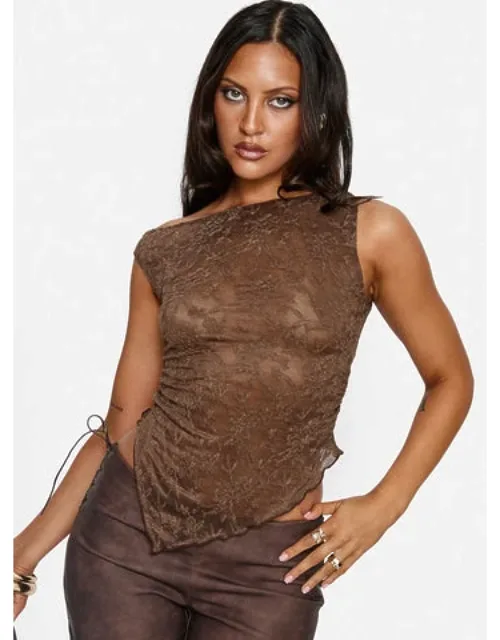 Decia One Shoulder Lace Top