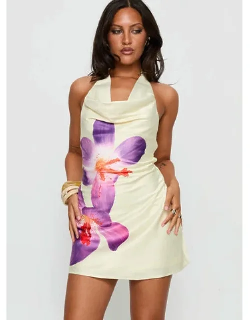 Latifah Halter Cowl Neck Mini Dress