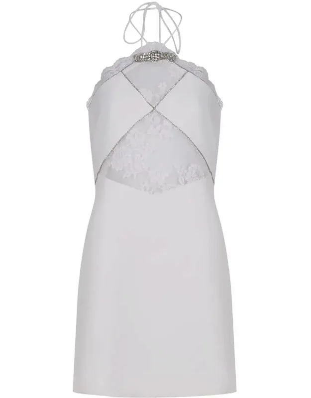 _self-portrait Dress With Adjustable Drawstring And Lace Cut-outs_