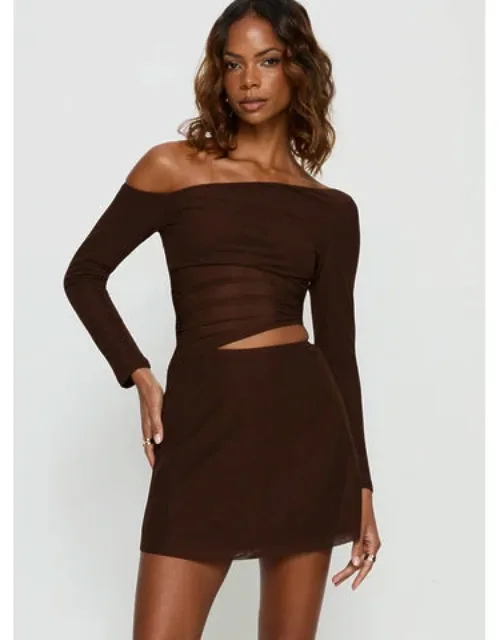 Fade To Black Off Shoulder Long Sleeve Mini Dress