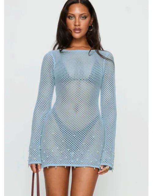 Beaded Knit Mini Dress