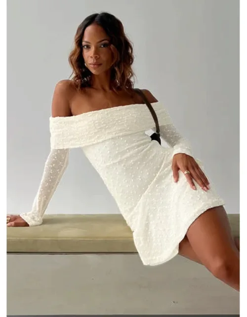 Off Shoulder Long Sleeve Mini Dress