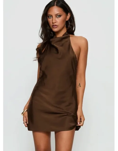 A-list Halter Cowl Neck Mini Dress