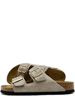 Birkenstock Arizona Birkibuc Sandals With Durable Synthetic Upper And Anatomically Shaped Cork-latex Footbed