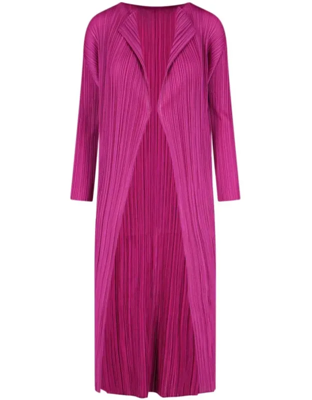 Long Plissé Cardigan