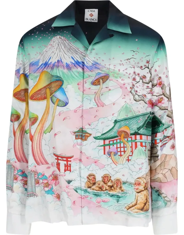 Flowers Silk Shirt