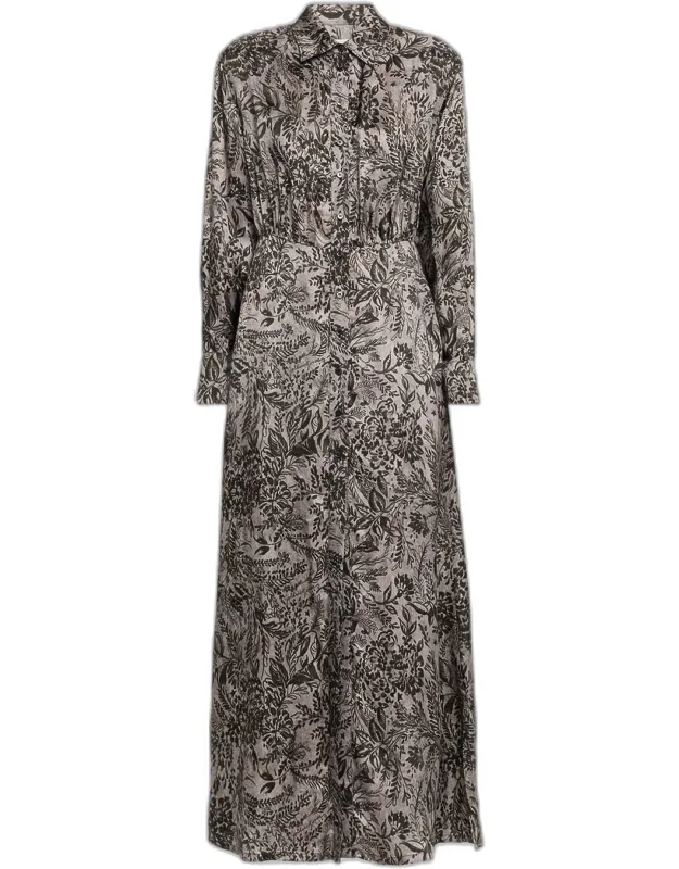 Floral Viscose Twill Shirtdress