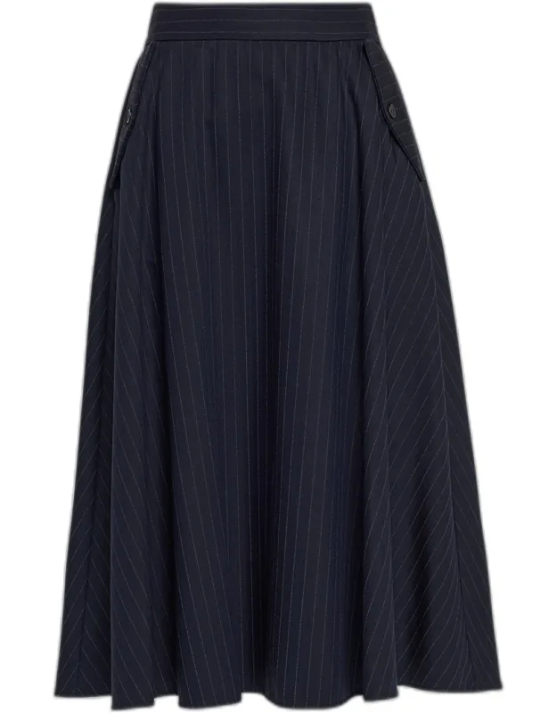 Journey Pinstripe Circle Skirt