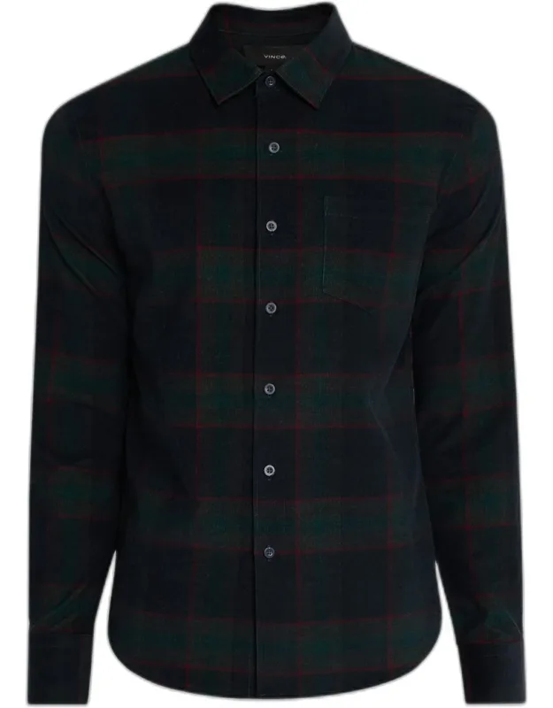 Holme Plaid Cotton Button-down Shirt