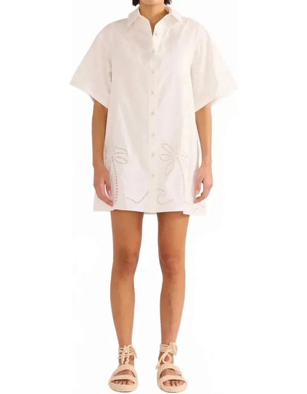Broderie Shirt Dress