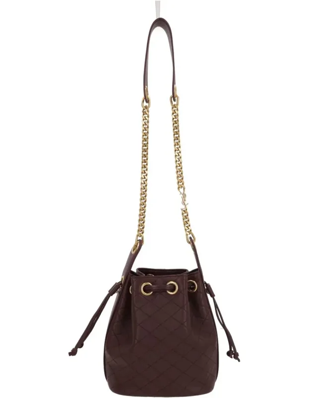 Bucket Bag With Quilted Nappa Leather And Gold-tone Hardware