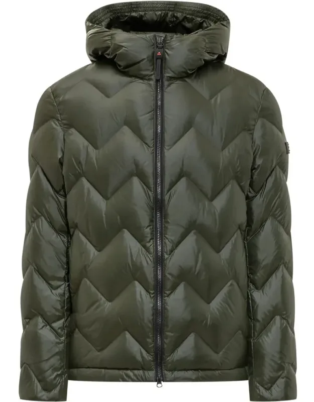 Quilted Down Jacket With Hood