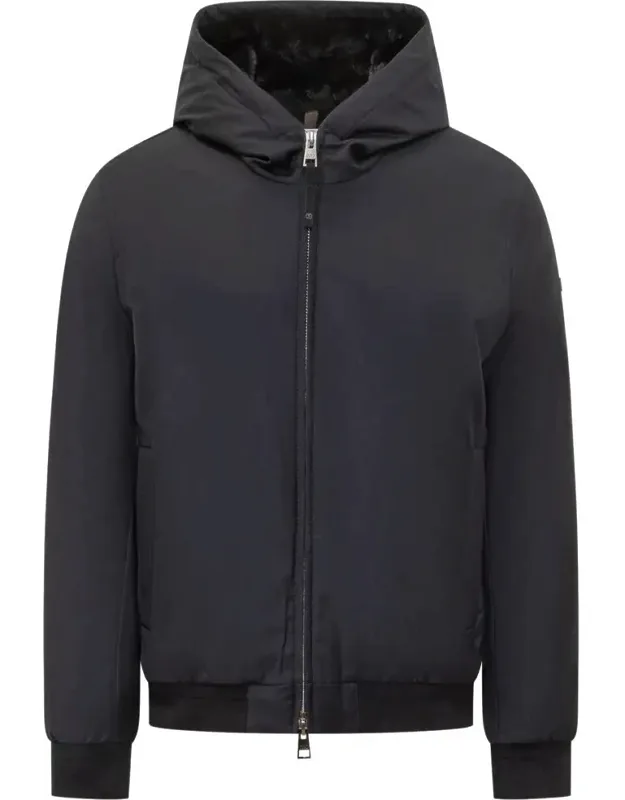 Hooded Jacket In Technical Fabric