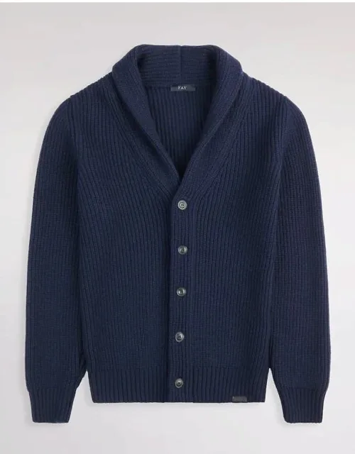Cardigan With Shawl Neckline And Button Closure