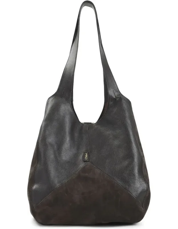 Shoulder Bag With Gold-tone Chain Logoed Detail, Front Patch Logo