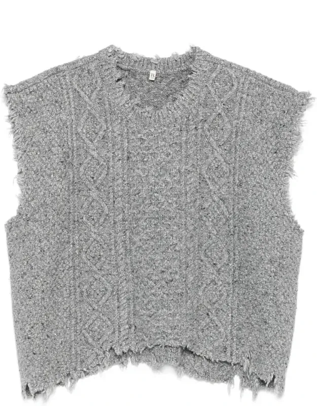 Boyfriend Cable Sweater Vest