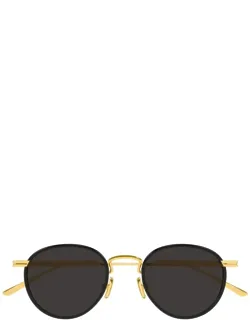 Bottega Veneta Rounded Gold Sunglasses Bv1389s 001
