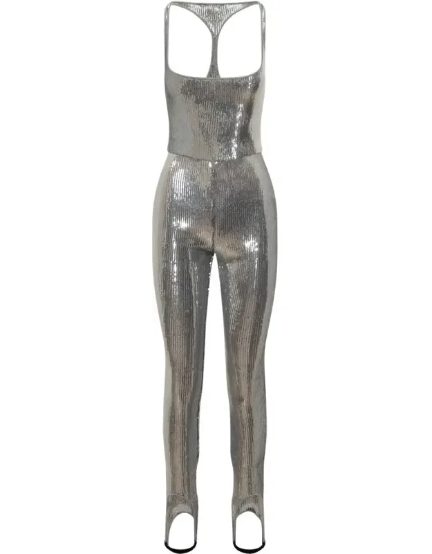 Silver Sequined Jumpsuit