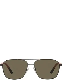 Polo Ralph Lauren Aviator Grey Matte Dark Gunmetal Sunglasses