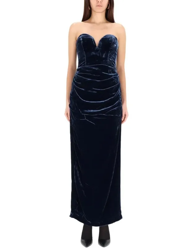 Velvet Dress With Side Slits