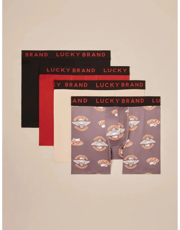 4 Pack Essential Soft Boxer Briefs