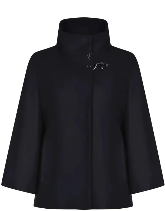 Fay Jacket With High Collar And Three-quarter Sleeves