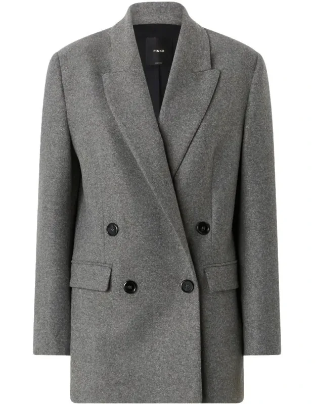 Blazer With Structured Shoulders And Welt Pockets
