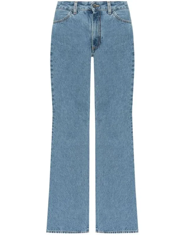 Jeans With High Waist And Flared Leg