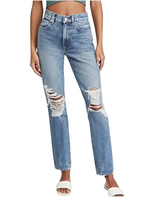 High-rise Distressed Jeans