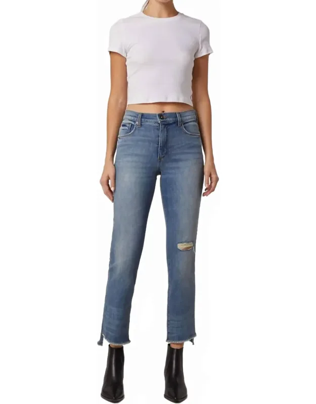 High Rise Slim Kick Flare Jeans