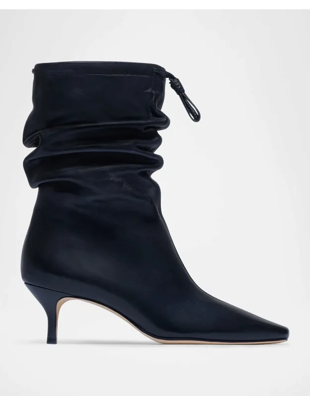 Mazzie Scrunch Leather Ankle Boots