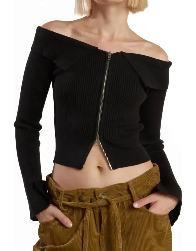 A Ribbed Sweater Top