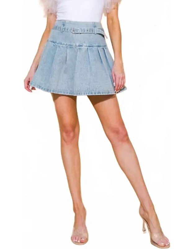 Dropped Waist Mini Skirt