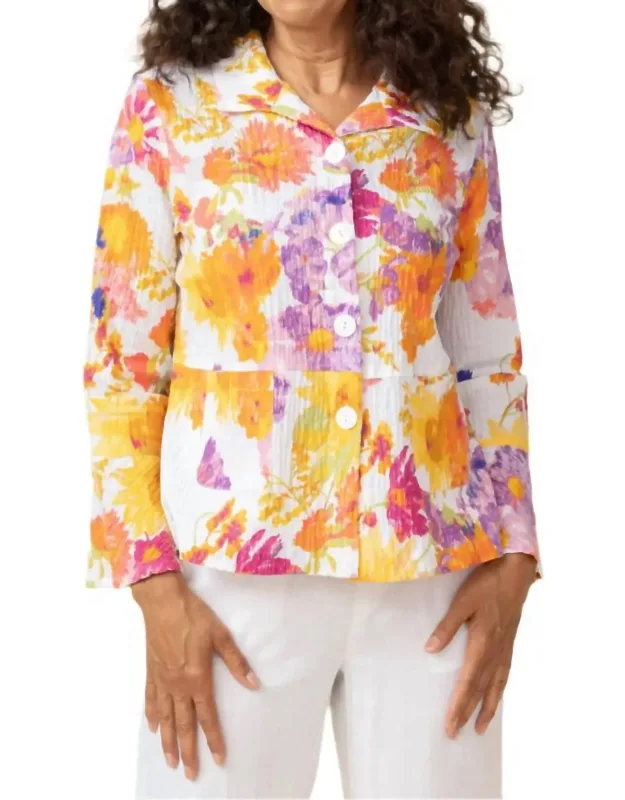 Crinkle Cotton Flounce Jacket