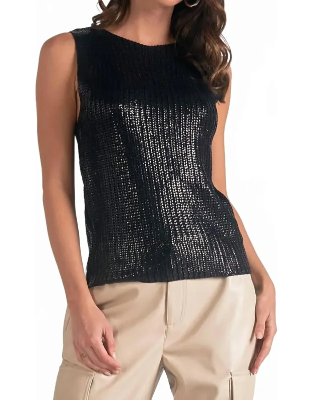 Coated Sweater Tank