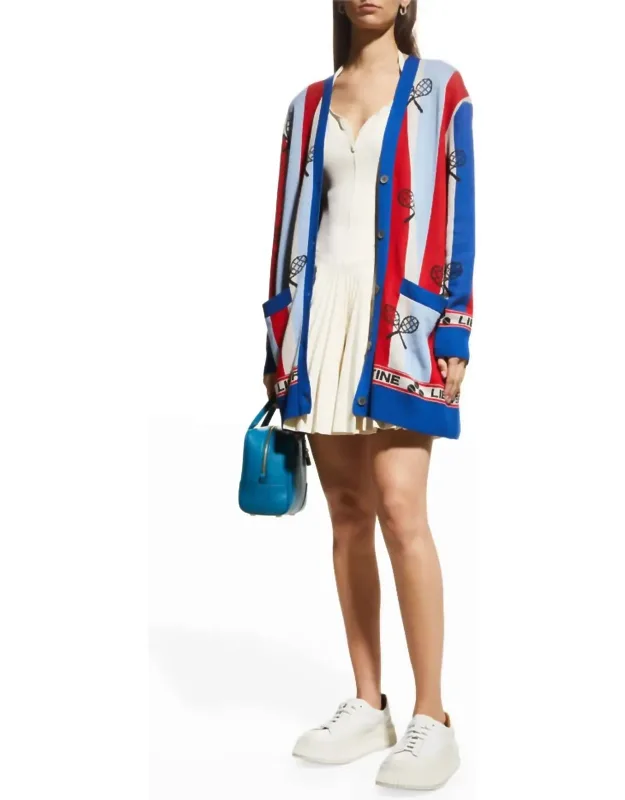 10 S N E 1 Tennis Stripes Cardigan