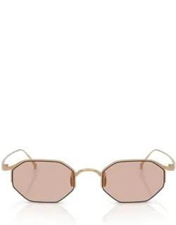 Giorgio Armani Sunglasses With Irregular Gold Finish