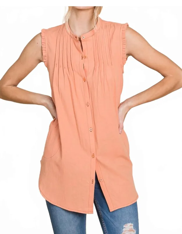 Coming To You Button Down Blouse