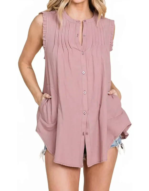 Coming To You Button Down Blouse