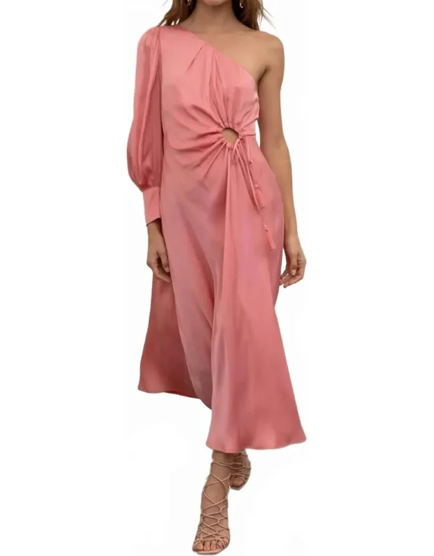One Shoulder Midi Dress