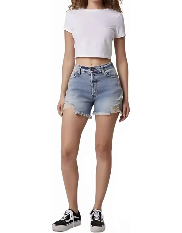 High Rise Jean Shorts