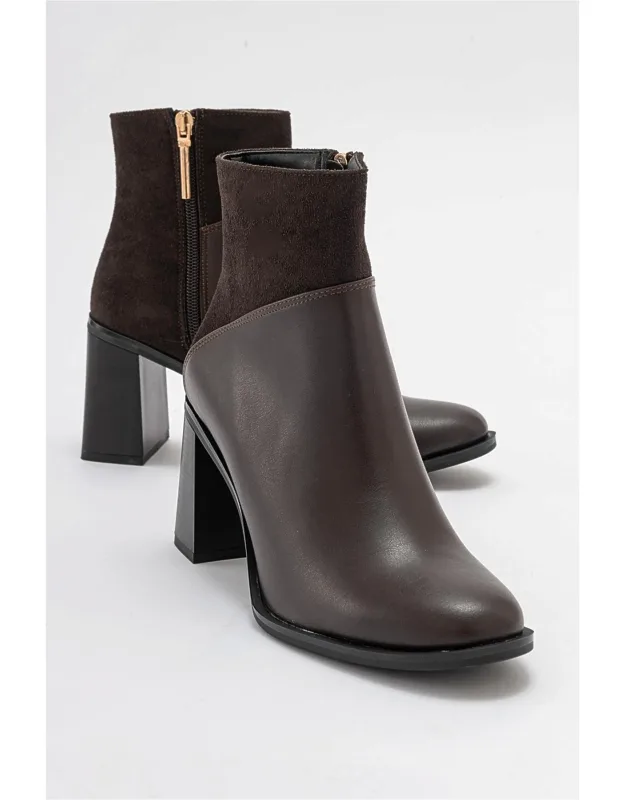 Block Heel Zip Boots
