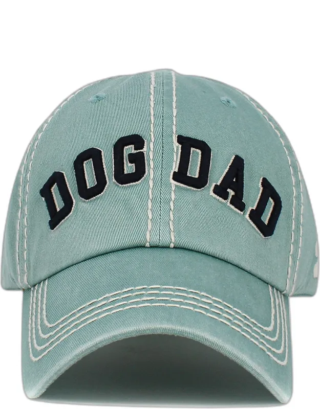 Dog Dad Message Vintage Baseball Cap