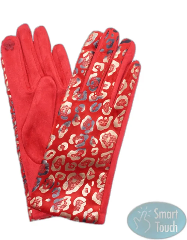 Leopard Pattern Smart Touch Gloves
