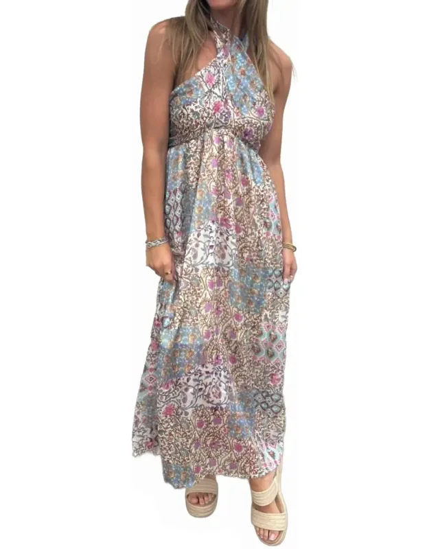 Budding Vines Halter Dress