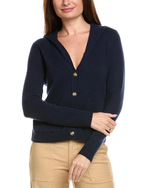 Sailor Collar Wool & Cashmere-blend Cardigan