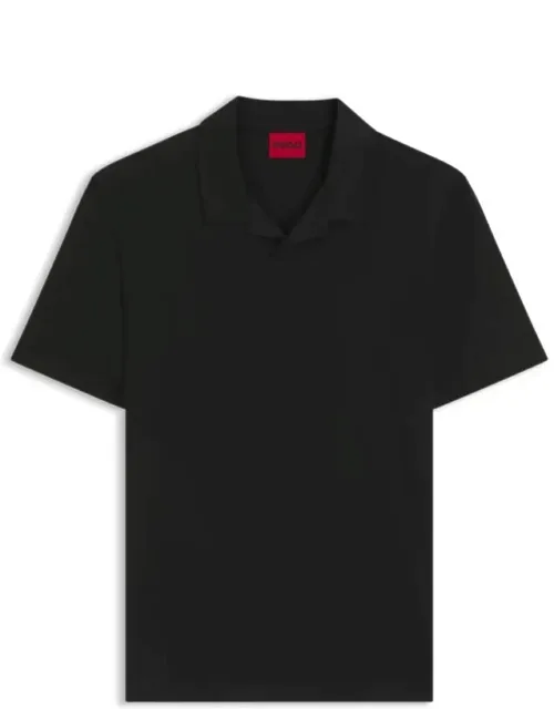 Johnny-collar Slim-fit Polo Shirt