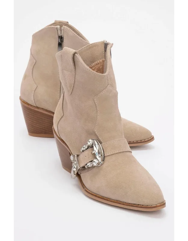 Leather Buckle Boot
