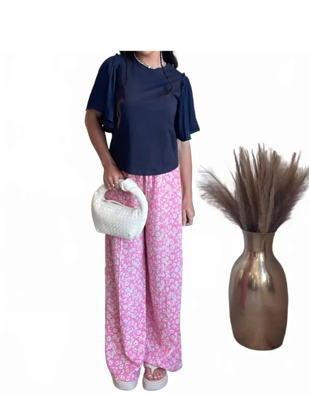 Floral Wide Leg Pants