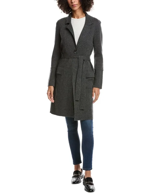 Wool & Cashmere-blend Double Knit Cardigan